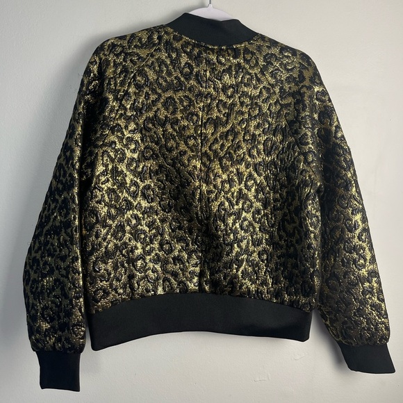 Nasty Gal Jacquard Knit Cheetah Print bomber M - Picture 4 of 7